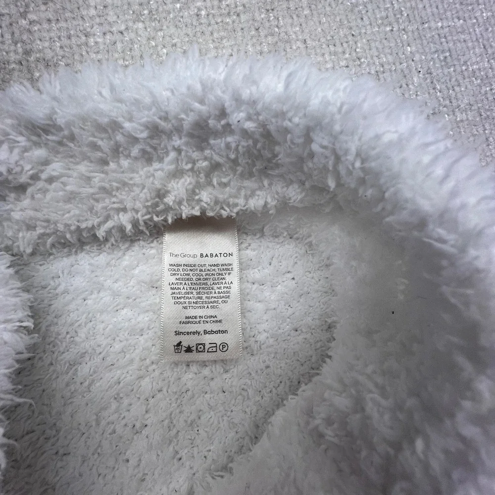 Aritzia The Group Babaton Fuzzy Cozy Lounge Joggers‎ White Women's Size Small